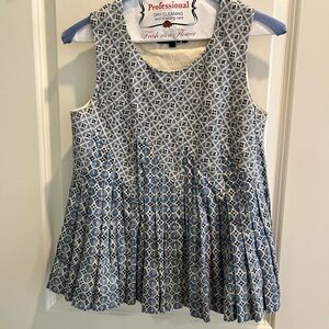 Ports 1961 Blue Geometric Sleeveless Top